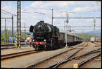Am 8.6.2024 kam die ehemalige Reichsbahn Lokomotive 528195-1 mit einem Sonderzug nach Tschechien.