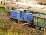 DBK Historische Bahn V60 328 (90 80 0360 328-9 D-GFE) am 01.11.2021 bei der GES in Kornwestheim.