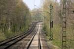 Streckenimpressionen zwischen Westerholt und OB-Osterfeld whrend der Ruhrgebietssonderfahrt am 12.04.2008 der HEG.