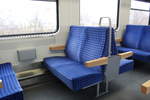 Ein Sitz eines Wagens der Bauart Bx 794 im Redesign der S-Bahn Nürnberg.