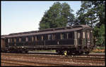 Der grün lackierte Kronprinzenwagen von Friedrich Wilhelm von Preußen mit der Bezeichnung Berlin 20 gehörte ebenfalls zur Fahrzeugausstellung am 27.6.1992 im Bahnhof Hersbruck r.