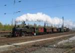 Die T11  HANNOVER 7512  und die T18 (78 468) pendeln mit preuischen Personenwagen zum 175-jhrigen Jubilum der Eisenbahn in Deutschland am 17.