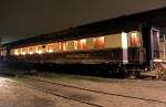 Ein 1928er Rheingoldwagen bei der langen Nacht der Museen im Rheinischen Industriebahnmuseum Kln am 09.11.2013