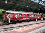 Historischer Speisewagen beim Bahnhofsfest in Bad Herrenalb am 22.08.2004.