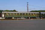 Wagen 3 des LEL-Museumszuges, ein 3.Klasse-Schnellzug-Abteilwagen, aufgenommen in Bösingfeld am 28.8.16.