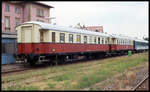 Ausstellungswagen der EF Ludwigshafen am 26.6.1993 im Bahnhof Bad Rappenau.