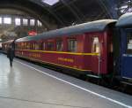 MITROPA Speisewagen, eingereiht im Sonderzug  BERLIN MACHT DAMPF  in Leipzig Hbf; 28.03.2008