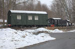 Eine Kö und ein Fakultativwagen erinnern noch an den Bahnhof der Strecke  Zwönitz - Scheibenberg.