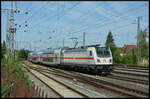 DB Fernverkehr 147 588 zieht den IC 2063 Karlsruhe - Leipzig am 30.07.2024 in den Bahnhof der mittelfränkischen Stadt Ansbach. 