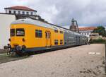 Der Doppelstockwendezug 8 der Lübeck-Büchener-Eisenbahn am 01.08.2021 im DB Museum Nürnberg.