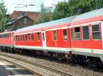 Fahrradwagen, eingereiht in der RB 15857 von Wiesbaden Hbf nach Koblenz Hbf, anlsslich der Veranstaltung  TAL TOTAL , bei der das Mittelrheintal ab Rdesheim fr den motorisierten Verkehr gesperrt war, Erbach (Rheingau); 29.06.2008