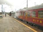 Sonderzug mit BR 52 und Mitropa-Speisewagen in Berlin-Wannsee, Dezember 2006