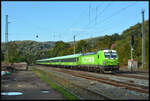 ELL 193 435 Flixtrain mit FLX 1240 Stuttgart - Berlin am 05.10.2024 in Lohr Bahnhof.