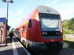 Alter modernisierter DR-Dosto-Steuerwagen als RE nach Stendal in Uelzen.