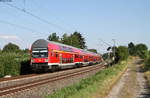 RB 19136 (Stuttgart Hbf-Bad Friedrichshall Hbf) mit Schublok 112 108-6 bei Lauffen 18.7.18