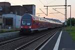 Abendliche Stimmung herrschte in Kochendorf als der WFL-Dostockzug als RE10a aus Neckarelz gen Heilbronn Hbf fuhr am Abend des 19.7.2021