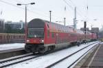 RE 4 nach Stralsund am 21.1.2006 im Bahnhof Berlin-Schnefeld Flughafen