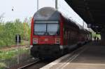 Hier eine RB14 (RB18916) von Berlin Schönefeld Flughafen nach Nauen, dieser Zug stand am 30.4.2012 in Berlin Schönefeld Flughafen.