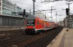 Hier eine RB14 (RB18914) von Berlin Schönefeld Flughafen nach Nauen, bei der Einfahrt am 15.3.2014 in Berlin Friedrichstraße.