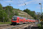 RB 19969 (Heilbronn Hbf-Stuttgart Hbf) mit Schublok 112 174-8 in Nordheim 25.4.19