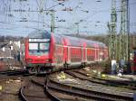 Der RE9  Rhein-Sieg-Express  verlsst am 17.04.08 den Aachener Hbf in Richtung Kln.
