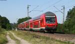 RE 5332 (Basel Bad Bf-Offenbugr) mit Schublok 146 111-0 bei Bad Bellingen 16.6.12