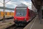 Ausfahrt am 10.05.2013 von D-DB 50 80 80-35 348-7 als RE nach Aalen in Stuttgart Hbf. Schublok des RegionalExpresses war 146 204.