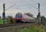 Steuerwagenvoraus geht es nach Dortmund mit dieser RE4, die hier bei Leiffarth von der 111 157-4 in Richtung Lindern geschoben wird. Sonntag den 15.12.2013