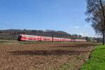 111 120 und 114 002 mit einer Leerzug Überführung von Ulm nach Stuttgart.(Uhingen 30.3.2017).