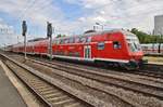 RB27 (RB12520)  Rhein-Erft-Bahn  von Koblenz Hauptbahnhof nach Mönchengladbach Hauptbahnhof verlässt am 3.7.2017 Köln Messe/Deutz.