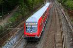 DABpbzfa 762 mit BR 143 der S-Bahn Mitteldeutschland (DB Regio Südost) als S 37755 (S7) von Halle-Nietleben nach Halle(Saale)Hbf Gl.