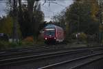 Abendbild eines aus dem Odenkirchener Zweig kommenden RB 27 bei der Einfahrt in den Rheydter Hbf,13.11.2017