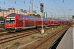 RB59179 von Pfaffenhofen(Ilm) erreicht am 14.8.2017 den Münchener Hauptbahnhof.