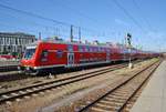 RB59085 von Nürnberg Hauptbahnhof fährt am 14.8.2017 in den Münchener Hauptbahnhof ein.