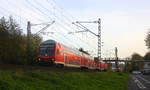 Die RB27  von Koblenz-Hbf nach Mönchengladbach-Hbf und kommt aus Richtung Koblenz und fährt durch Bad-Honnef am Rhein in Richtung Köln.