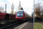 Ein Nachschuss auf den Steuerwagen des RB 27 (Koblenz - Mönchengladbach) bei der Ausfahrt aus Niederdollendorf in richtung Köln HBF.