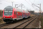 DABpbzfa 762.0 mit Schublok 143 810-0 der S-Bahn Mitteldeutschland (DB Regio Südost) als S 37749 (S7) von Halle-Nietleben nach Halle(Saale)Hbf Gl.