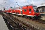 RE4678 nach Ingolstadt Hauptbahnhof fährt am 6.1.2018 aus dem Münchener Hauptbahnhof aus.