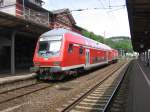 RB 56  Der Iserlohner  im Endbahnhof Letmathe am 22.06.2007.