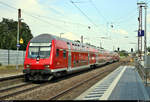 DBpbzfa mit Schublok 146 223-3 von DB Regio Baden-Württemberg als RB 19254 von Ulm Hbf nach Stuttgart Hbf erreicht den Bahnhof Uhingen auf der Bahnstrecke Stuttgart–Ulm (Filstalbahn | KBS