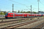 DBpbzfa mit Schublok 147 0?? von DB Regio Baden-Württemberg als RB 19122 von Stuttgart Hbf nach Osterburken verlässt den Bahnhof Ludwigsburg auf Gleis 1.