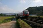 143 588 schiebt die RB56 (RB 39642)  DER ISERLOHNER  von Iserlohn nach Hagen.