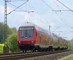 RE10421 mit einem 761.2 Steuerwagen an der Spitze fhrt hier am Km 20.4 der KBS485 Mnchengladbach entgegen.