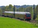 Der RE10423 durchfhrt die schne Landschaft der Deutsch/Niederlndischen Grenze entlang der KBS485.