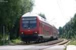 RE 4 nach Aachen bei der Durchfahrt von Frelenberg, dieser Steuerwagen hat irgendeine Strung am FIS denn 1.