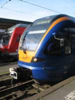 Die Cantus-Bahn 428-051 aus Gttingen kommend hat ihre Endstation in Kassel Hbf erreicht und wird nach einigen Minuten nach Gttingen zurck kehren.