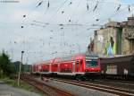 RB 24539 (Bremen-Vegesack-Verden(Aller)) mit Schublok 111 092-3 bei der Einfahrt Verden 18.8.10