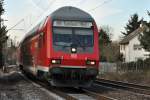 RB mit Dosto-Steuerwagen in Front nach Koblenz bei Bonn-Beuel -12.01.2013