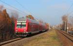 Am 30.11.2014 fährt die RB 17212 in Zwickau-Pölbitz ein.