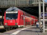 Ein Doppelstockwagen der Art 761.2 als RE 4 nach Dortmund Hbf in Aachen.